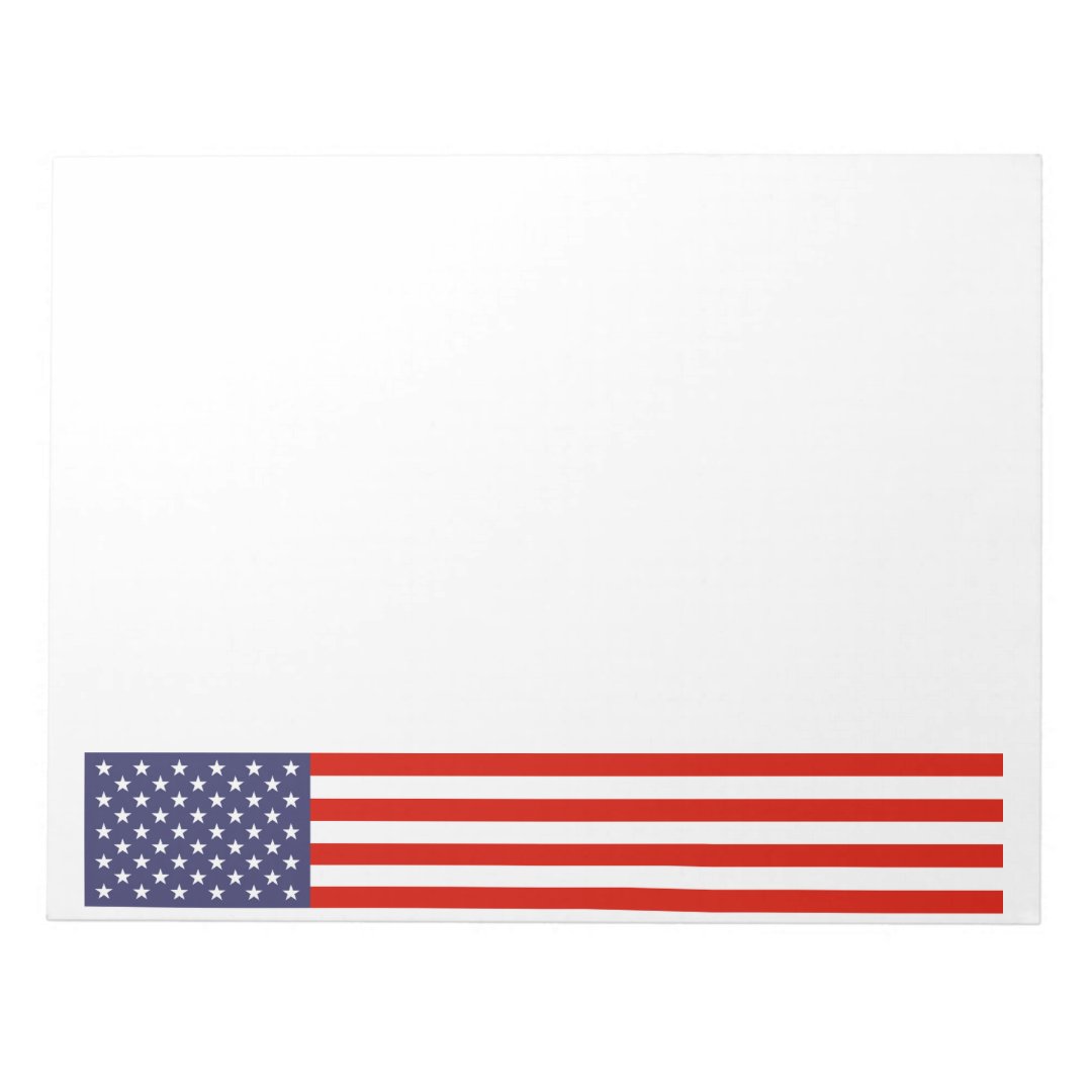 Big American flag note pads Stars and stripes Zazzle