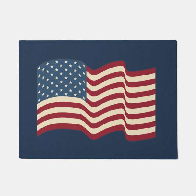 Big American Flag Welcome Mat Doormat Rug Gift (Front)