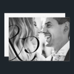 Big Ampersand Black Whit Save the Date Photo Card<br><div class="desc">Big Ampersand Black Whit Save the Date Photo Card</div>