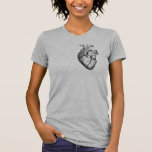 Big Anatomical Heart Heather Grey T-shirt at Zazzle