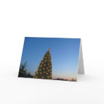 Big and Little Christmas Trees I Holiday Sunset Card