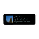 Big and Little Christmas Trees I Holiday Sunset Label