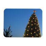 Big and Little Christmas Trees I Holiday Sunset Magnet