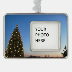 Big and Little Christmas Trees I Holiday Sunset Ornament