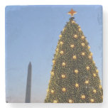 Big and Little Christmas Trees II Holiday in DC Stone Coaster
