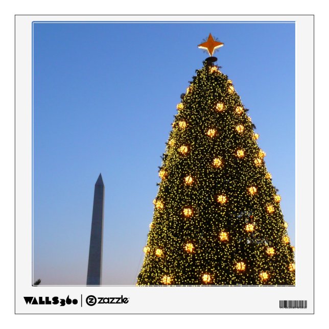 Big and Little Christmas Trees II Holiday in DC Wall Sticker (Front)