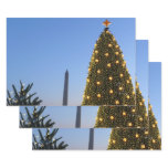 Big and Little Christmas Trees II Holiday in DC Wrapping Paper Sheets