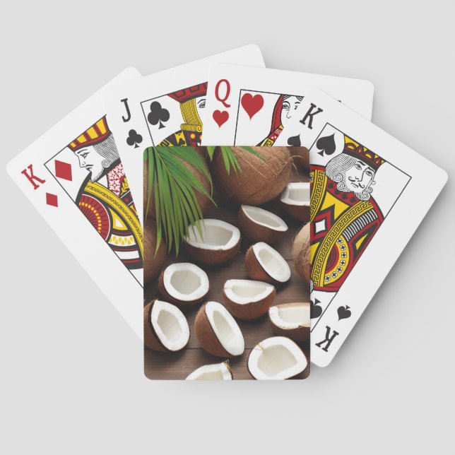 Big and small coconuts poker cards (Back)