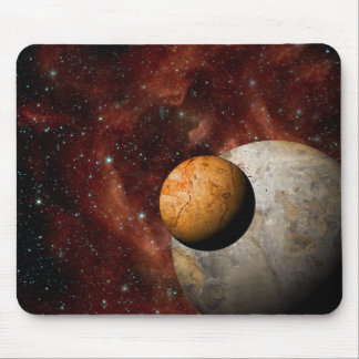Big And Small Deep Space Planets Mouse Pad
