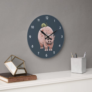 Big and Small Dinosaur Large Clock