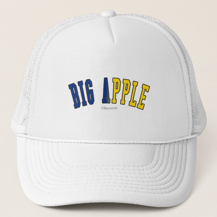 Big Apple in New York State Flag Colors Hat