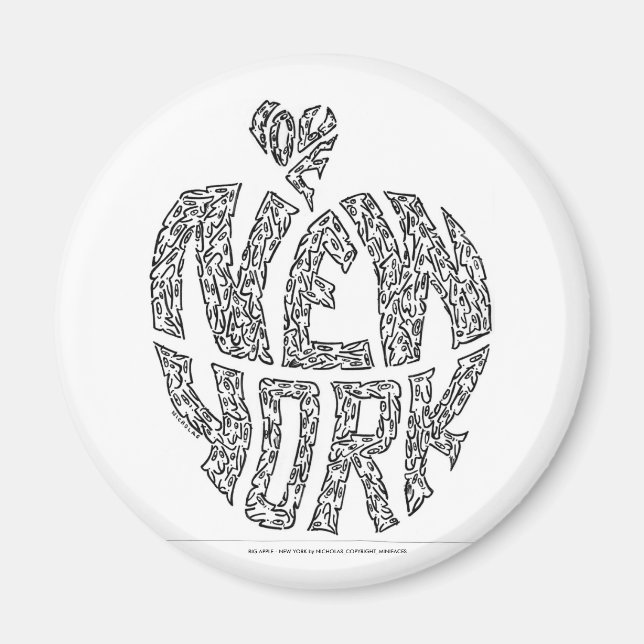 BIG APPLE - NEW YORK by NICHOLAS Magnet (Front)