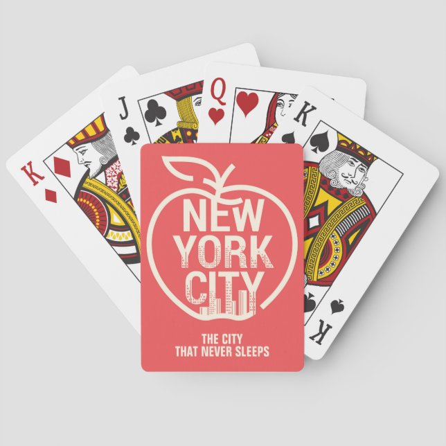 Big Apple New York City Modern Poker Cards (Back)