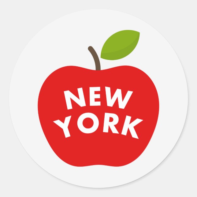 Big apple, New York Classic Round Sticker (Front)