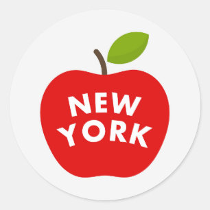 Big apple, New York Classic Round Sticker