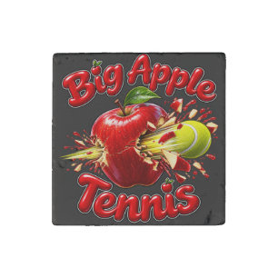 Big Apple Tennis - New Your Tennis Tournament Stone Magnet