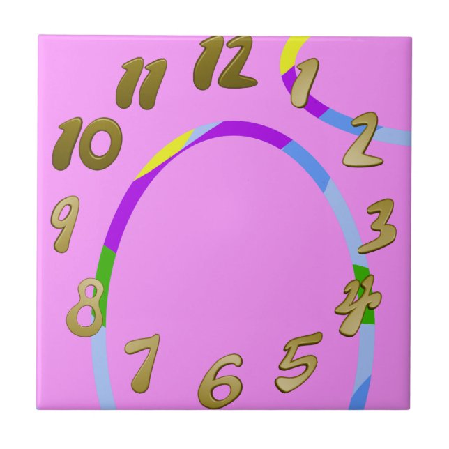 Big Arch Loops on Pink Ceramic Tile (Front)