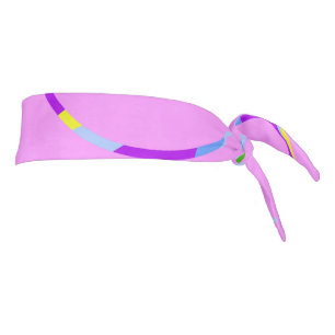 Big Arch Loops on Pink Tie Headband