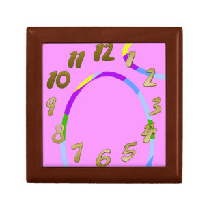Big Arch Loops on Pink Wooden Keepsake Jewelry Gift Box