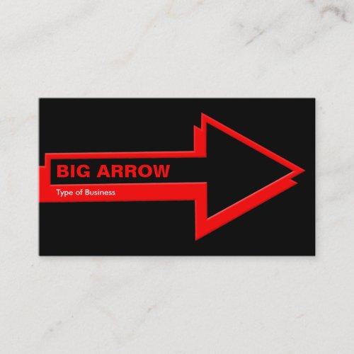 Big Arrow _ Red on Black Business Card