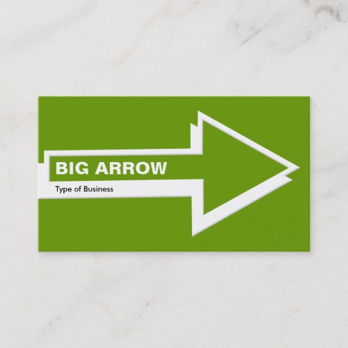 Big Arrow _ White on Green 669900 Business Card