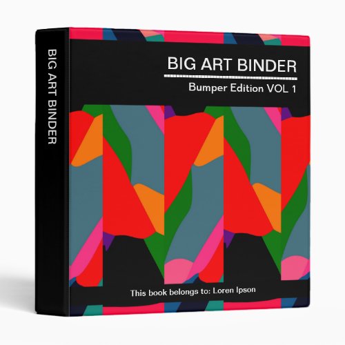 Big Art Binder 021 1in Fragmented Color