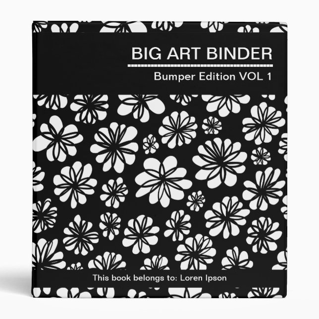Big Art Binder 033 (1in) Flower Drawing (Front)