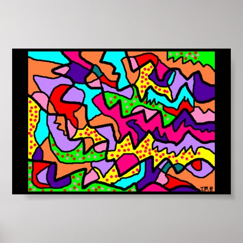 Big art picture many colors poster