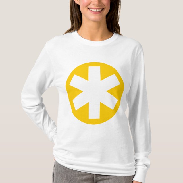Big Asterisk - Amber and White T-Shirt (Front)