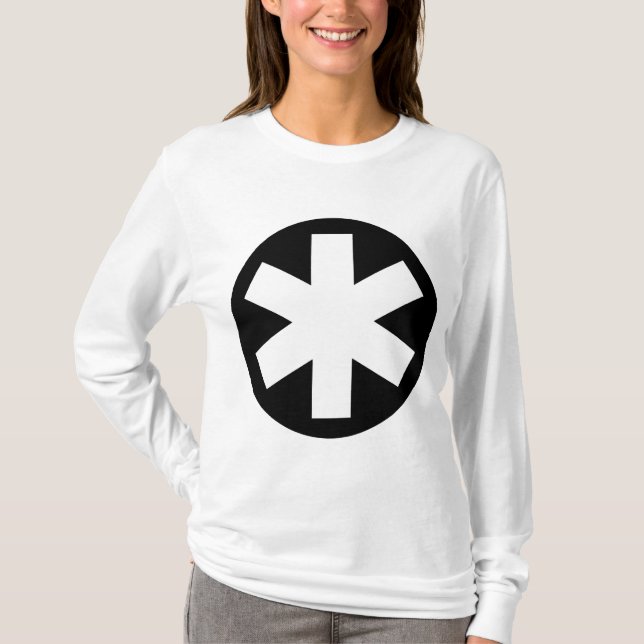 Big Asterisk - Black and White T-Shirt (Front)
