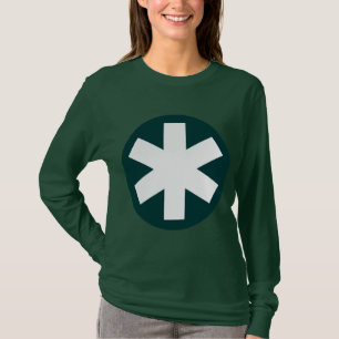 Big Asterisk - Dark Green and White T-Shirt