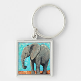 Big Baby Elephant Painting  Keychain