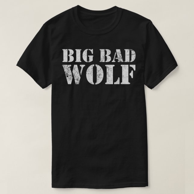 Big Bad and Wolf Funny Wolves Werewolf Cool Dog Gi T-Shirt (Design Front)