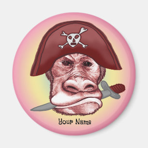 Big Bad Monkey Pirate  Magnet