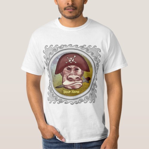 Big Bad Pirate Monkey custom name T_Shirt