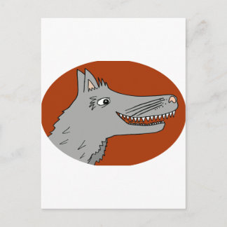 BIG BAD WOLF cartoon storybook red riding hood Postcard