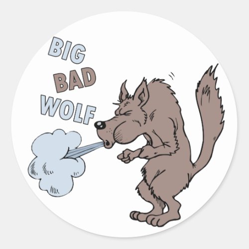 Big Bad Wolf Classic Round Sticker