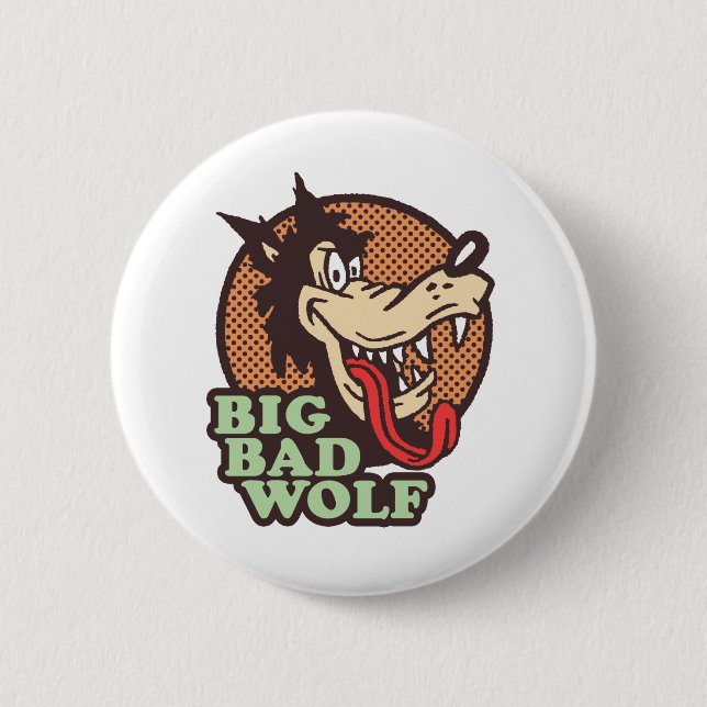 Big Bad Wolf Pinback Button (Front)
