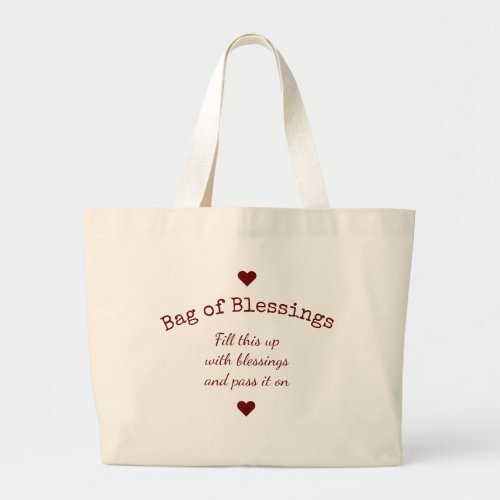 Big Bag of Blessings Pay it Forward Giving Tote