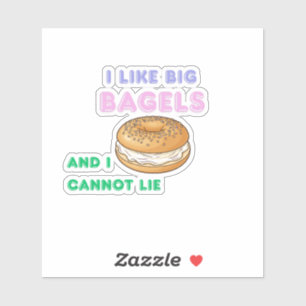 Big Bagels Funny Breakfast Shirt Sticker