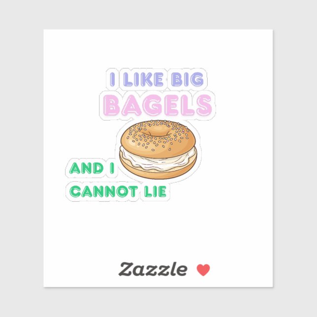 Big Bagels Funny Breakfast Sticker (Sheet)