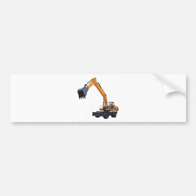 Big Bagger Excavator Bumper Sticker (Front)