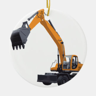 Big Bagger Excavator Ceramic Ornament