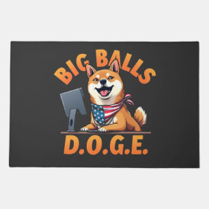Big Balls Doge Department of Government Efficiency Doormat