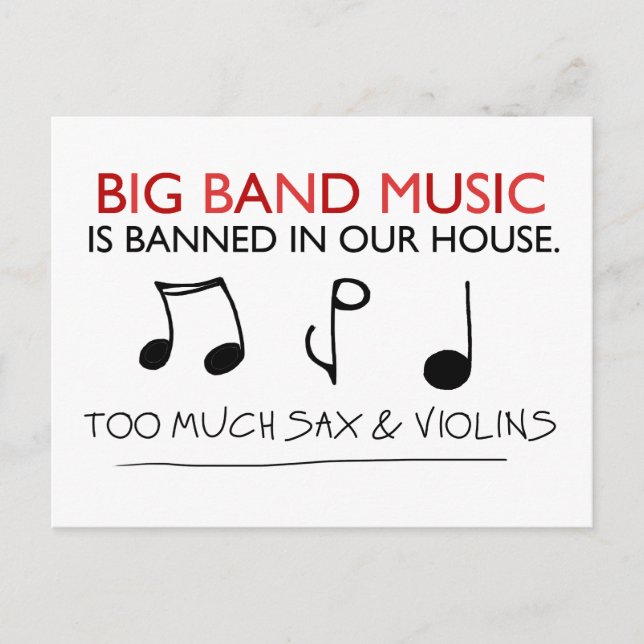 Big Band Music Postcard (Front)