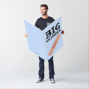 BIG BANDAGE GET WELL RECOVERY HUGE GREETING CARD