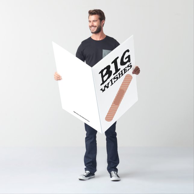 BIG BANDAGE GET WELL RECOVERY HUGE GREETING CARD (In Situ)