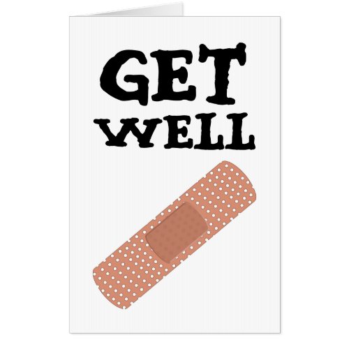 BIG BANDAGE GET WELL SOON HUGE GREETING CARD