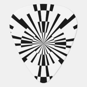 Big Bang Black and White Geometric Guitar Pick