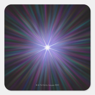 Big Bang, conceptual computer artwork. 2 Square Sticker